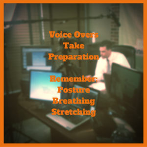 voice overs take preparation posture breathing stretching